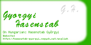 gyorgyi hasenstab business card